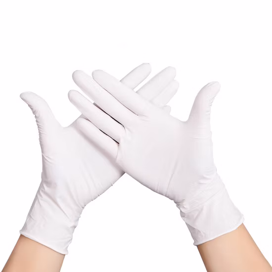 9 pouces bleu/blanc/noir Salon de beauté spécial /aliments/produits pharmaceutiques jetables en gros de vinyle de latex de protection de l'examen de sécurité des gants en nitrile PVC Rubbe