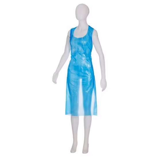 Tablier PE de couverture de vêtements en plastique jetable