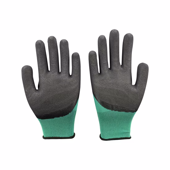 13G anti-coupure niveau 5 gris PU enduit Hppe gants de travail de sécurité résistants aux coupures